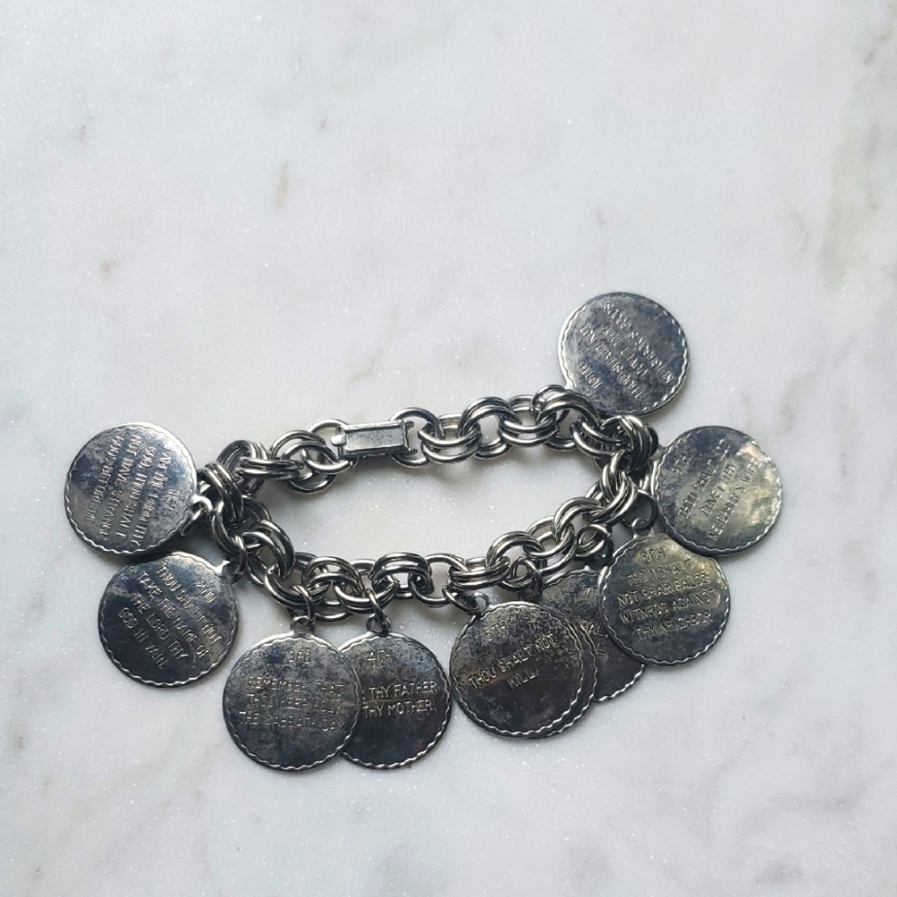 Vintage 10 Commadments Bracelet
